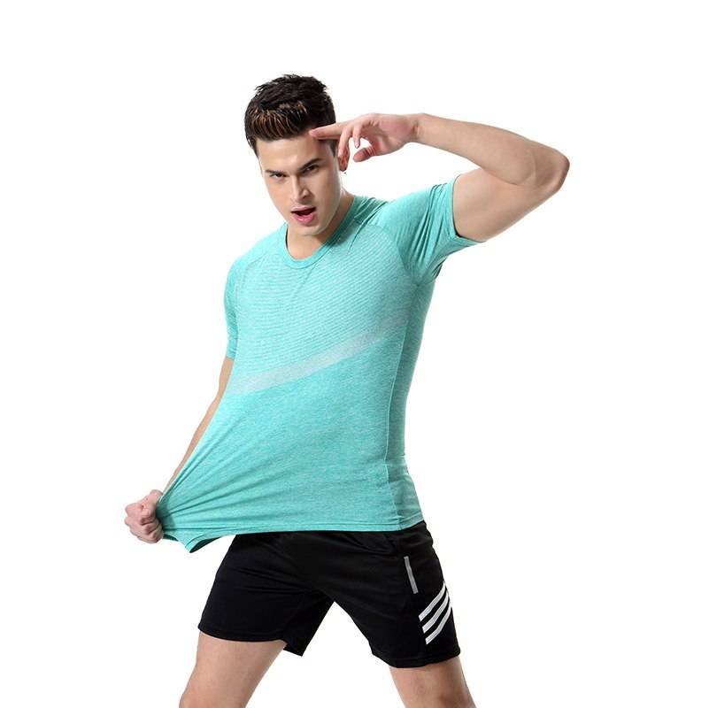 Men’s Compression Short Sleeve T-Shirt Men Sports Wear Tops & T-Shirts cb5feb1b7314637725a2e7: Blue|Dark Gray|Light Gray|Pink