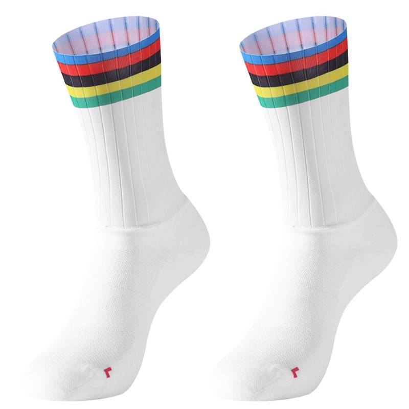 Colorful Anti-Slip Cycling Socks Fitness Accessories Socks cb5feb1b7314637725a2e7: Black Stripes|Blue|Grey|Rainbow|Rainbow Stripes|Red|Red Dots|White