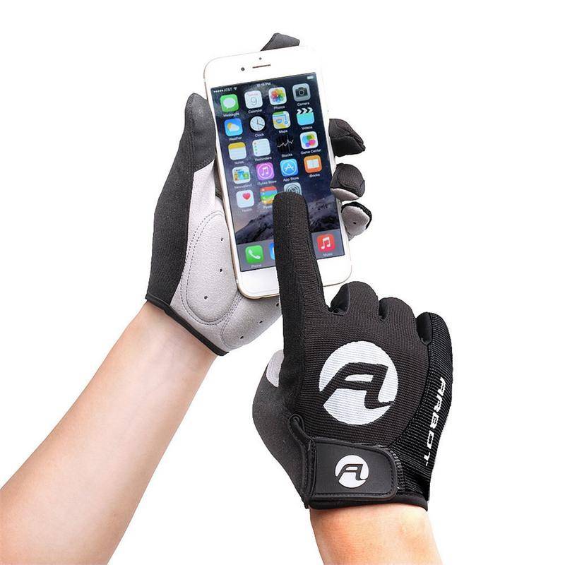 Unisex Touch Screen Full Finger Cycling Gloves Fitness Accessories Gloves cb5feb1b7314637725a2e7: Black|Blue|Red