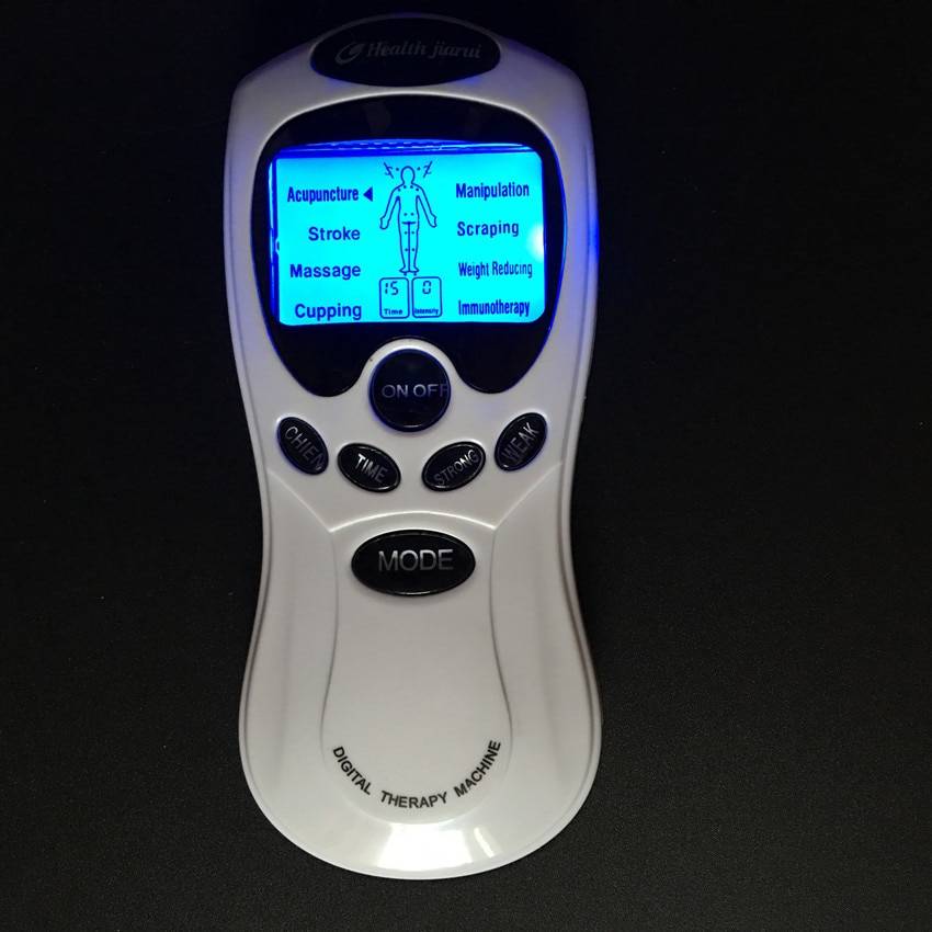 Dual Electrical Full Body Muscle Relax Massager with Pads Health & Sports Gadgets Massagers cb5feb1b7314637725a2e7: Silver|White