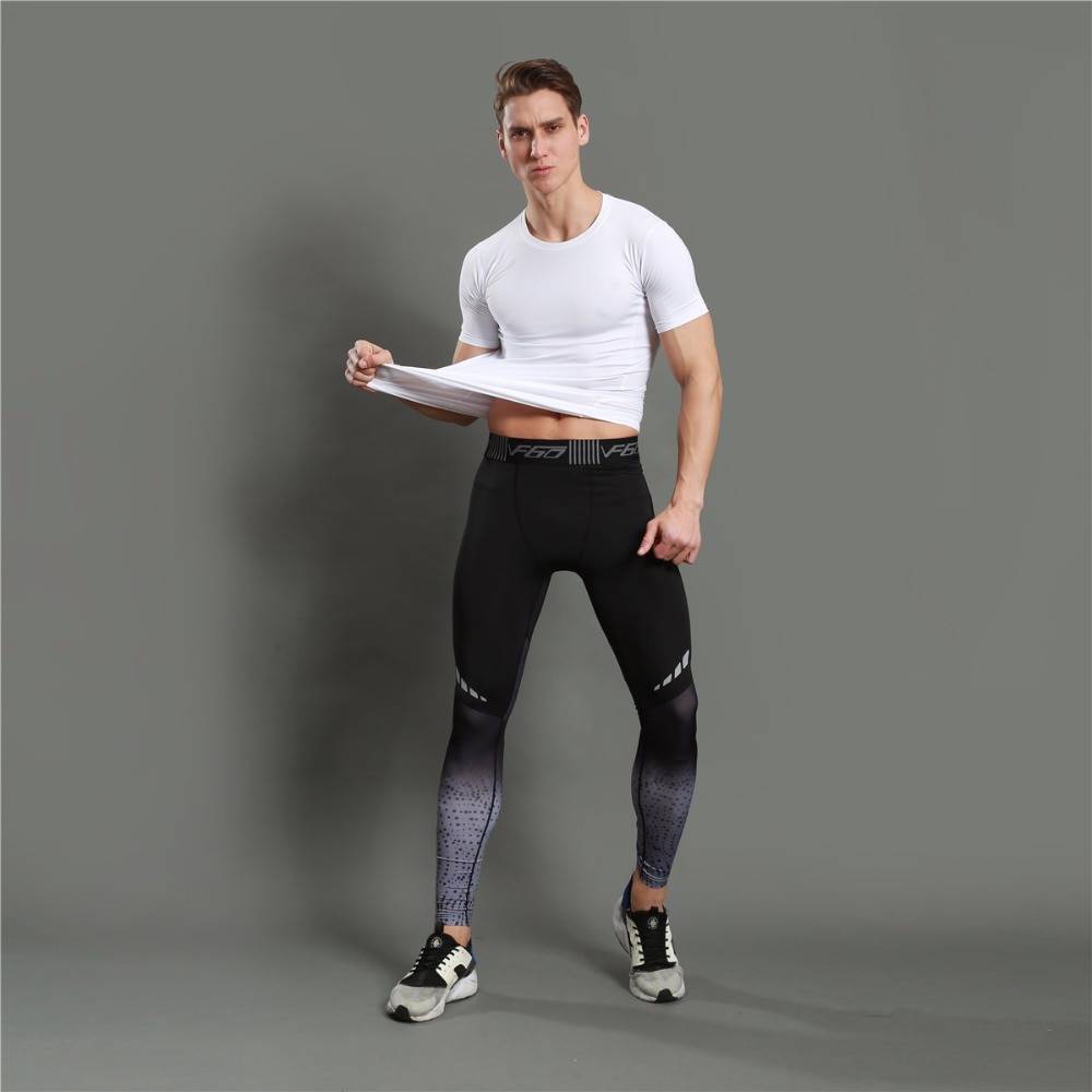 Gradient Printed Sports Men's Leggings