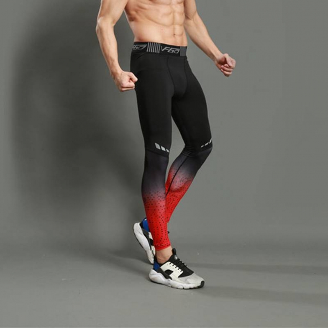 Gradient Printed Sports Men's Leggings - Gym Gear Pros