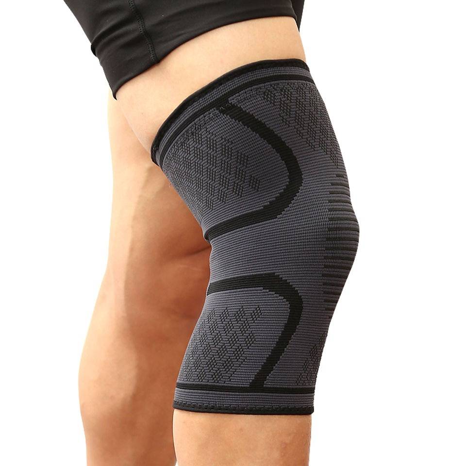 Elastic Knee Protection Sports Support Bandage Supports & Braces cb5feb1b7314637725a2e7: Black|Black with grey|Blue|Green|Orange|Pink|Red