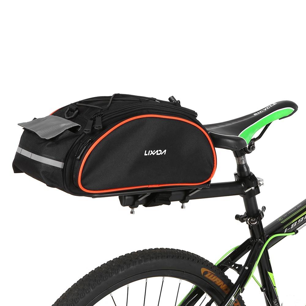 Multifunctional Bicycle Rear Bag with Rain Cover Men Sports Bags & Backpacks cb5feb1b7314637725a2e7: Black|Black / Orange|Blue|Gray